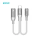 BWOO BZ67 adapteris 2in1 USB-C uz 3.5mm un USB-C PD 65W pelēks
