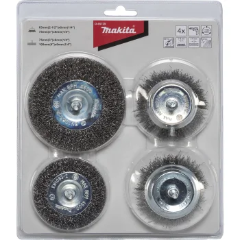 Stiepļu suku komplekts Makita D-65729, 4 gab.