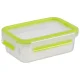 Emsa Clip & Close 515583 pārtikas trauku komplekts 3 gab., 0.55 l, caurspīdīgs / zaļš