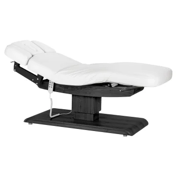 Elektriskā SPA kušete Sillon Relax, 63-87 cm, balta ar tumša koka pamatni
