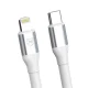 3mk Hyper Cable N-SERIES USB-C uz Lightning kabelis 2m 27W PD 3.0, balts