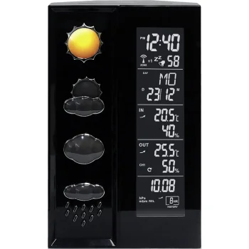 Technoline WS 6650 meteoroloģiskā stacija melna