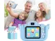 Bērnu Mini Fotoaparāts Digitālā Kamera ar Spēlēm Vienradzis, 1080P, Zils | Children HD Digital Camera