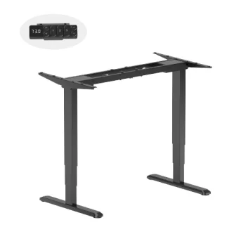 Elektriski regulējams galda rāmis (bez virsmas), melns