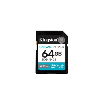 Atmiņas karte Kingston 64GB SDXC Canvas Go Plus 200MB/s UHS-I V30, melna