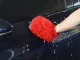 Auto detailinga tīrīšanas komplekts ar birstēm, sūkļiem un somu, sarkans/melns