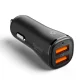 Spigen Essential EV302 auto lādētājs 2-Port 30W, melns