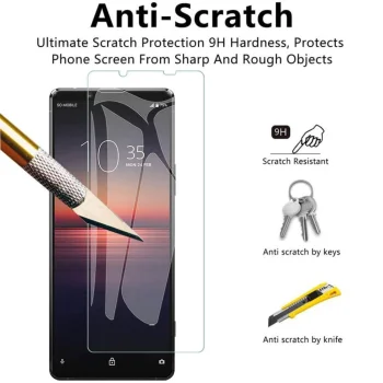 Sony Xperia 5 II - Aizsargstikls (Šaurs līdz Izliekumiem) | Tempered Glass Screen Protector