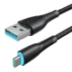 Joyroom SA32-AC6 100W USB-A uz USB-C kabelis, 1m, melns
