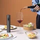 Elektriskais vīna korķviļķis ar piederumiem, melns
