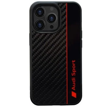 Audi Carbon Fiber Stripe vāciņš Apple iPhone 13 / 13 Pro melns