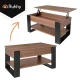 Ruhhy Kafijas Galds ar Paceļamu Virsmu, 92x51x47-61 cm, Ozols/Melns