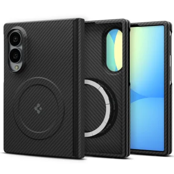 Spigen AirSkin Aramid MagFit vāciņš Samsung Galaxy Z Fold 8 ar MagSafe, melns