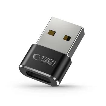 Tech-Protect UltraBoost USB-A uz USB-C adapteris, melns