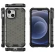 Aizsargvāciņš iPhone 13 mini Honeycomb Case ar TPU rāmi, melns