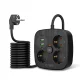 Tech-Protect PCS3X4 pagarinātājs ar 3 ligzdām, 2x USB-A un 2x USB-C 200 cm, melns