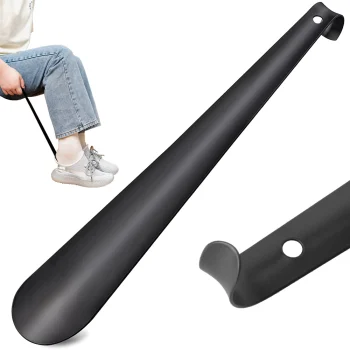 Metāla Apavu Karote Mēlīte Lāpstiņa ar Āķi, 58 cm | Shoe Spoon Horn Tongue Metal with Hook