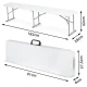 Plonos 440200 saliekams dārza un banketu sols 180 cm, balts