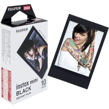 Fujifilm instax mini fotopapīrs, melns rāmis, 10 gab.