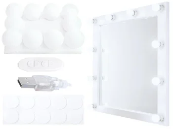 LED spuldzes apgaismojums spogulim lampas holivudas kosmētikas spogulis, 10 gab. | Mirror Makeup Dimmable Lamps Lights