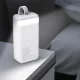 Ārējais akumulators Wozinsky W8-W 30000mAh 30W ar USB-C, 2x USB-A un lukturīti, balts