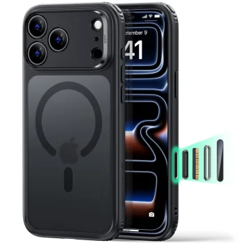 ESR Classic Hybrid MagSafe vāciņš iPhone 18 Pro / 17 Pro, Frosted Black