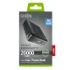 Ārējais akumulators SBS HD 65W 20000 mAh USB-C ar LCD displeju, melns