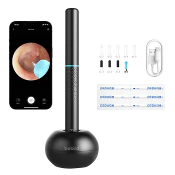 Viedais otoskops Bebird M9 S 10MP kamera melns