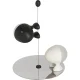 Sāls un piparu trauciņu komplekts Alessi Lilliput ASG02 BW, melns / balts