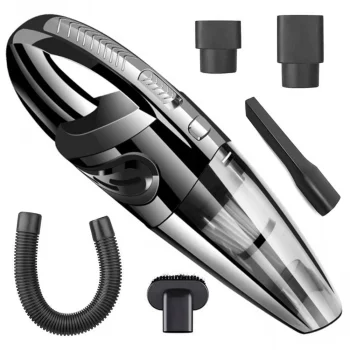 Bezvadu rokas auto putekļsūcējs, 120W, USB uzlāde, melns