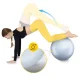 Vingrošanas bumba 4FIZJO Reh Ball 55 cm, pelēka ar pumpi