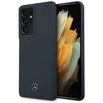 Mercedes Samsung Galaxy S21 Ultra vāciņš Silicone Line, zils