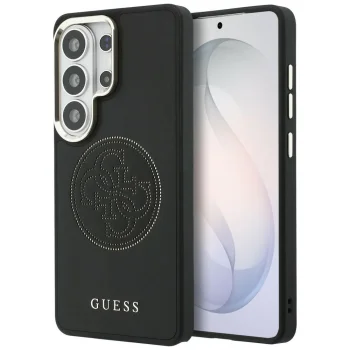 Vāciņš Guess Perforated Logo MagSafe modelim Samsung Galaxy S26 Ultra, melns