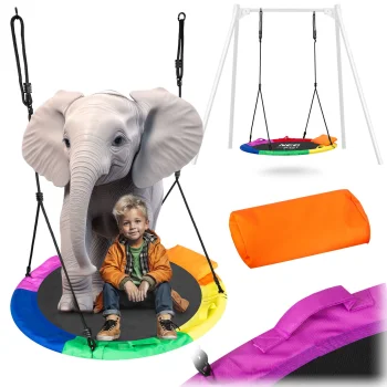 Neo-Sport šūpoles "stārķa ligzda" Swingo XXL, daudzkrāsainas, 110 cm