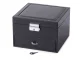 Melna eko ādas rotaslietu kastīte ar spoguli