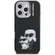 Karl Lagerfeld IML Aquarelle Karl & Choupette vāciņš iPhone 16 Pro, melns