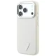 Guess Grained Triangle Logo MagSafe vāciņš iPhone 18 Pro / 17 Pro, bēšs