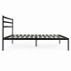 ModernHome metāla gultas rāmis ar līstēm 135x190 cm, melns
