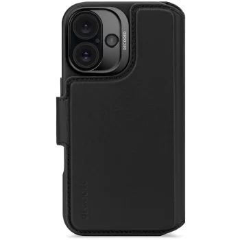Decoded noņemams ādas maka vāciņš iPhone 16 ar MagSafe, melns