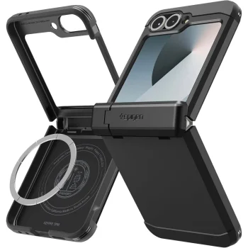 Spigen Tough Armor Pro Mag vāciņš Samsung Galaxy Z Flip 6 / 7 FE, Melns