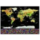 Nokasāmā Ceļotāja Pasaules Karte Plakāts 82x59cm, Lieliska dāvana 23442 (ar aksesuāriem) | World Map Scratch Card