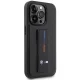 BMW iPhone 14 Pro Max vāciņš Grip Stand Hot Stamp, melns
