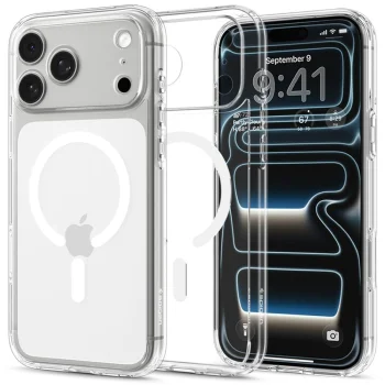 Spigen Ultra Hybrid MagSafe vāciņš iPhone 18 Pro Max / 17 Pro Max, caurspīdīgs un balts