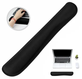 Ergonomisks želejas paliktnis tastatūrai, melns