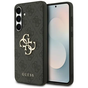 Guess vāciņš Samsung Galaxy S25 FE HC PU Leather 4G Metal Logo melns
