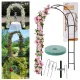 Metāla dārza pergola - arka augiem un rozēm, 240 cm, zaļa