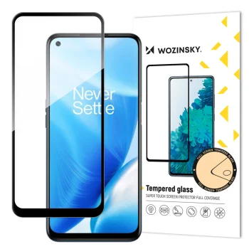 Wozinsky Full Glue aizsargstikls OnePlus Nord N200 5G Melns