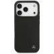 Mercedes Leather Large Laurel Leave MagSafe vāciņš priekš iPhone 17 Pro, melns