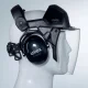 Sejas aizsargs ar austiņām uvex pheos faceguard, 52-64 cm, melns