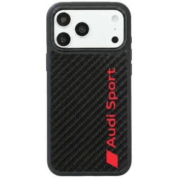 Audi R8 Carbon Fiber MagSafe vāciņš iPhone 18 Pro Max / 17 Pro Max, melns